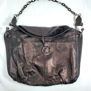 BCBGMAXAZRIA Metallic Leather Purse Shoulder Bag